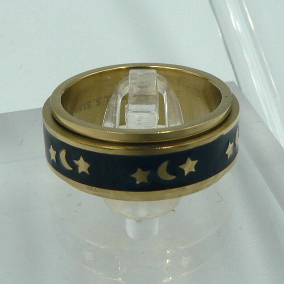 Jewelry - Sz 6.75 Genuine Constituted Shungite Spinner Ring